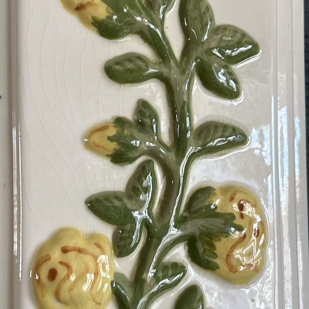 Retro Artistic Potteries California #308 Yellow Rose Art Deco Vase 7” - Picture 4 of 10
